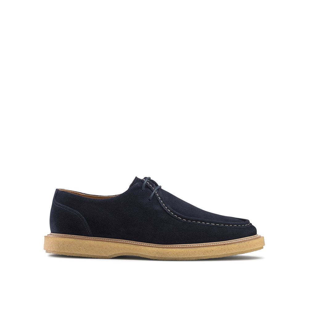 Férfi Russell And Bromley Algonquin Crepe Sole Trappeur Derby Cipő Sötétkék | 278109BYK