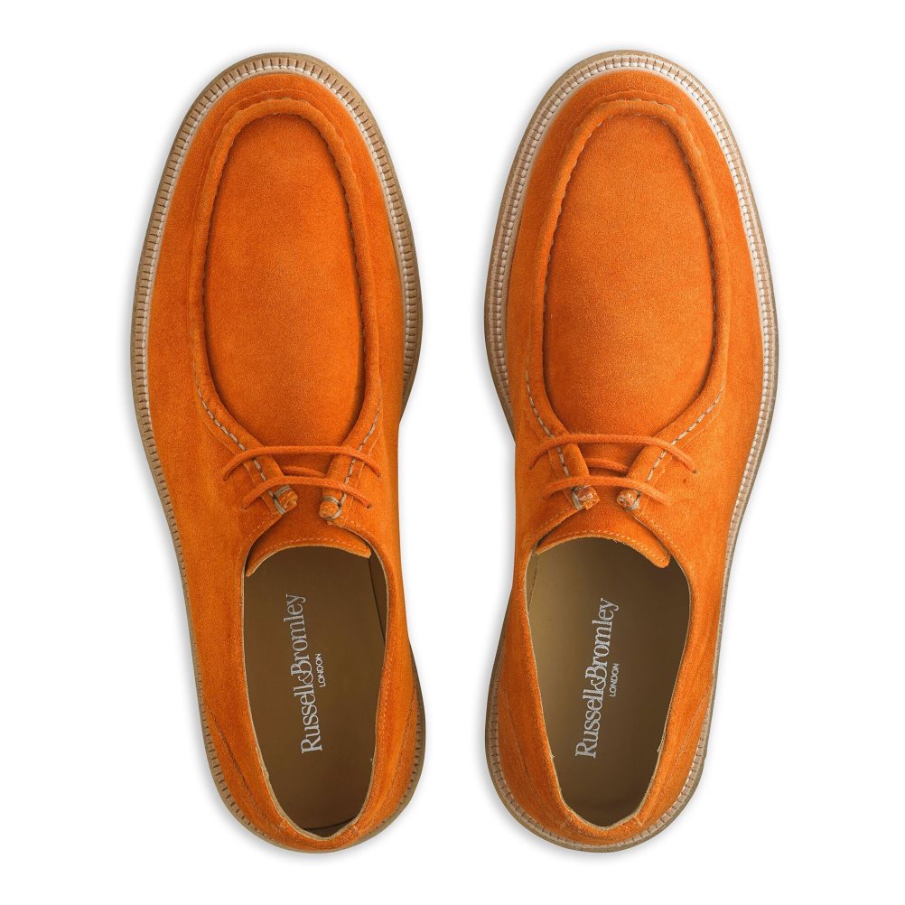 Férfi Russell And Bromley Algonquin Crepe Sole Trappeur Derby Cipő Narancssárga | 397581GZE