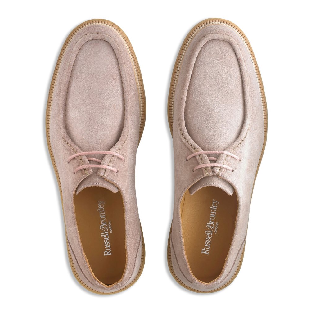 Férfi Russell And Bromley Algonquin Crepe Sole Trappeur Derby Cipő Rózsaszín | 425970RNK