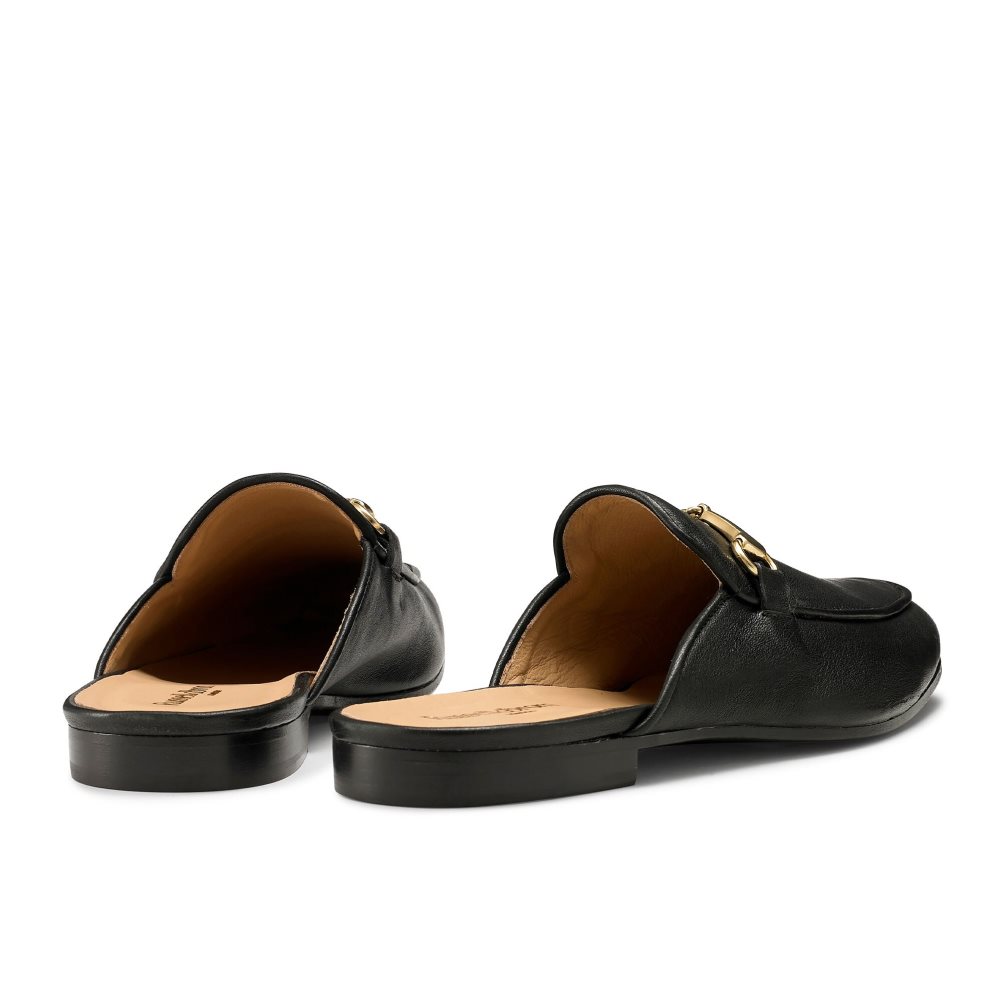 Férfi Russell And Bromley Backless Loafer Cipő Fekete | 234501LXQ