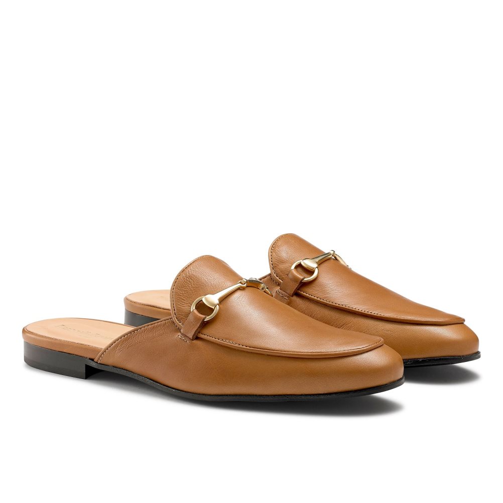 Férfi Russell And Bromley Backless Loafer Cipő Barna | 275064KMQ