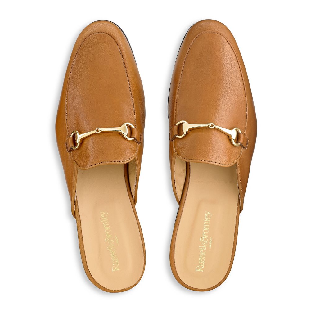 Férfi Russell And Bromley Backless Loafer Cipő Barna | 275064KMQ