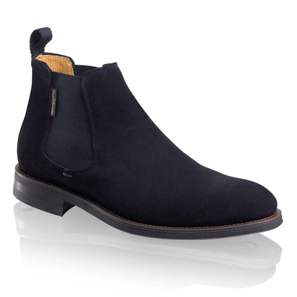 Férfi Russell And Bromley Burlington Chelsea Csizma Sötétkék | 217095DJX