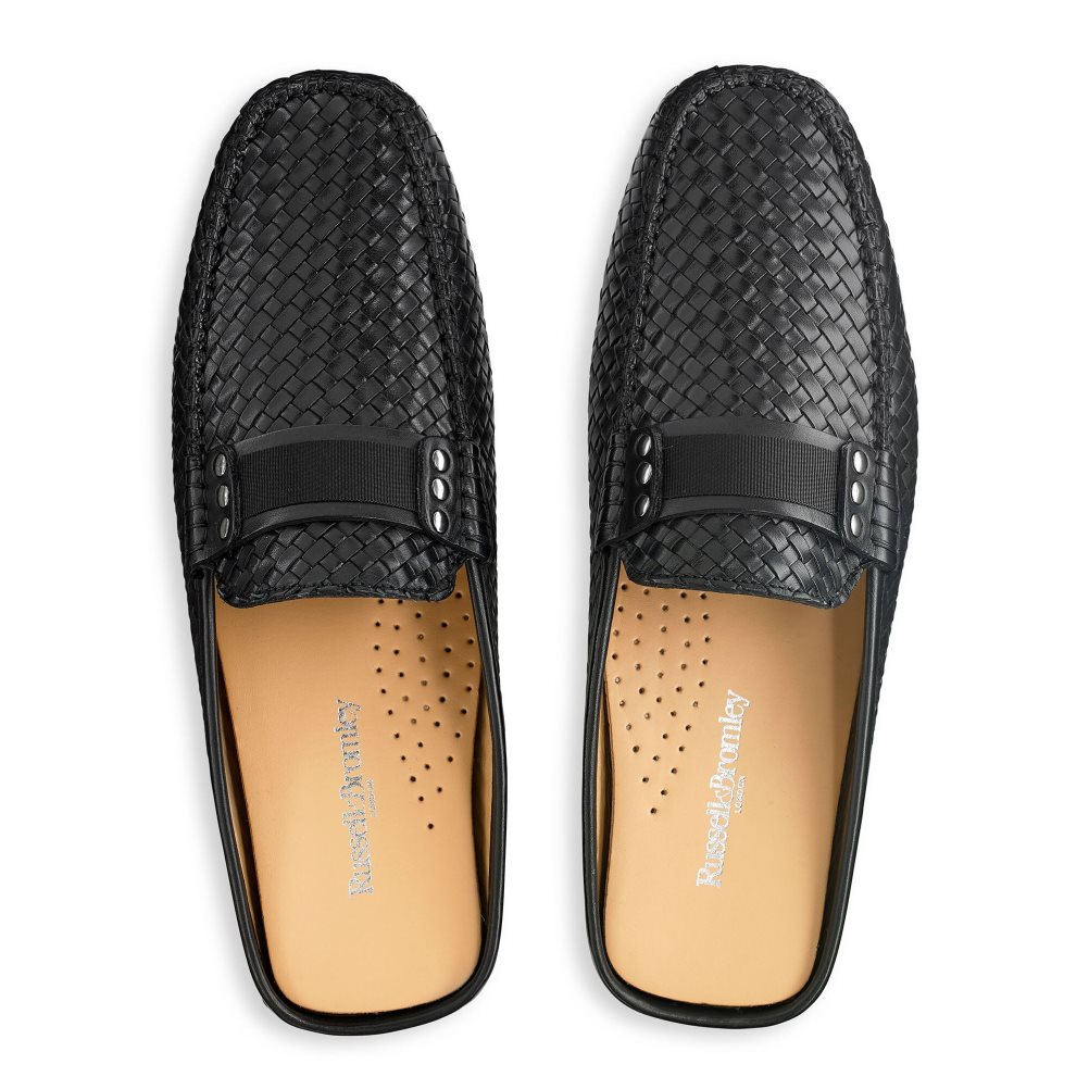 Férfi Russell And Bromley Cabriolet Backless Loafer Cipő Fekete | 918365OAW