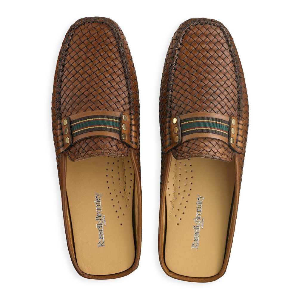 Férfi Russell And Bromley Cabriolet Backless Loafer Cipő Barna | 976145HLJ