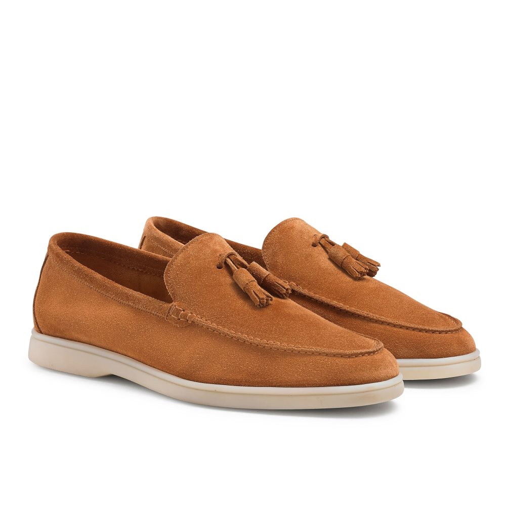 Férfi Russell And Bromley Cambria Tassel Loafer Cipő Barna | 068912OUK