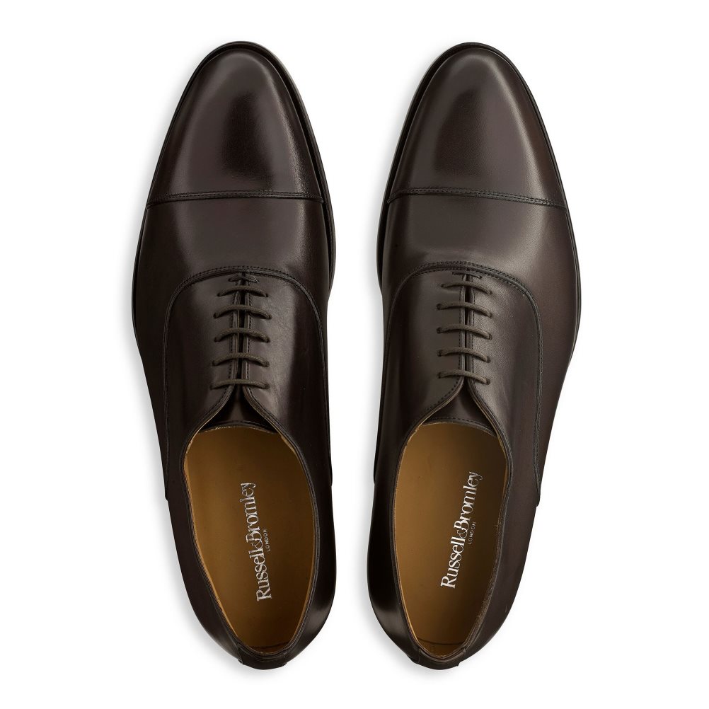 Férfi Russell And Bromley Cumulus Toe-cap Oxford Ruha Cipő Csokoládé | 981542NQG