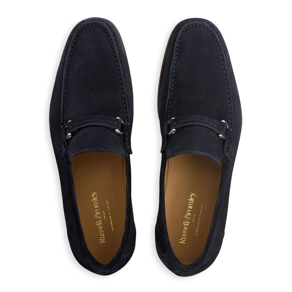 Férfi Russell And Bromley Elite Slip On Mokaszin Sötétkék | 261759JER