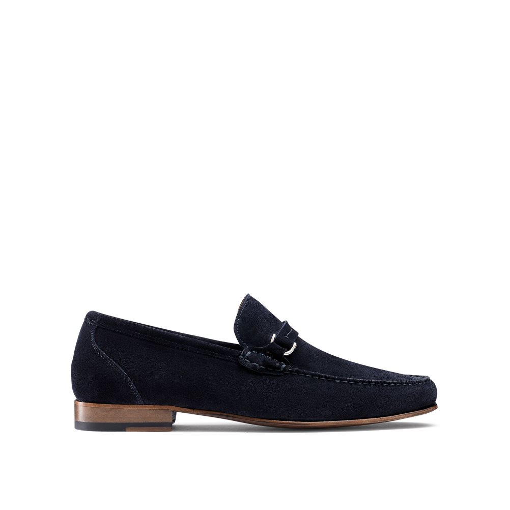 Férfi Russell And Bromley Elite Slip On Mokaszin Sötétkék | 261759JER