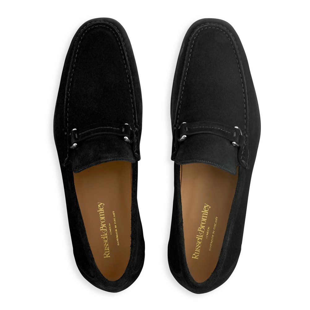 Férfi Russell And Bromley Elite Slip On Mokaszin Fekete | 849317WLN