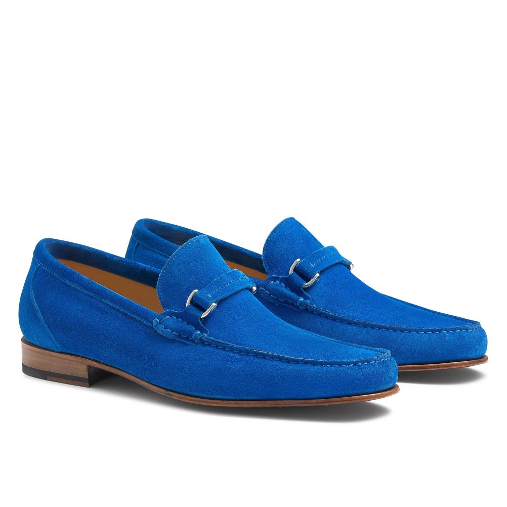 Férfi Russell And Bromley Elite Slip On Mokaszin Kék | 931526ROJ