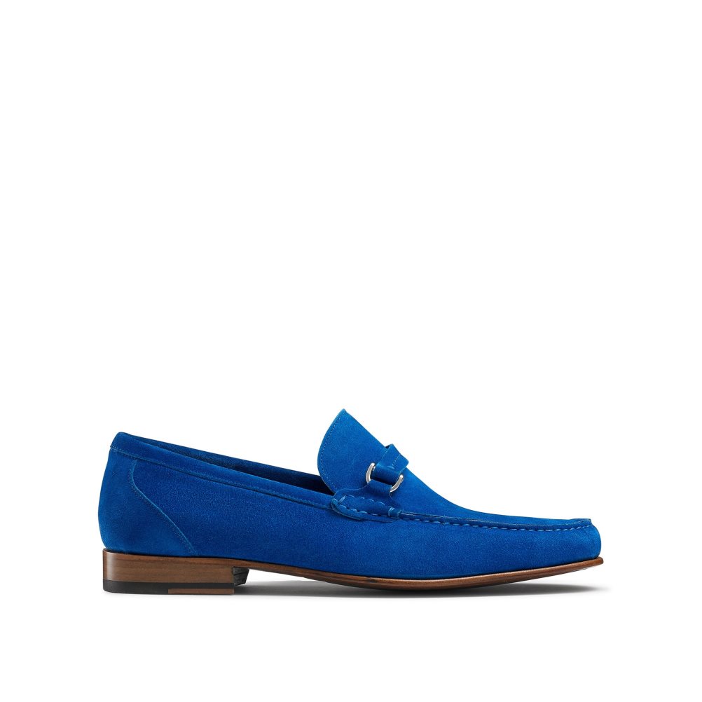 Férfi Russell And Bromley Elite Slip On Mokaszin Kék | 931526ROJ