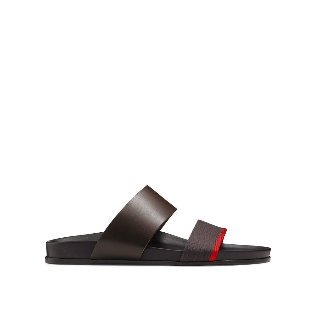 Férfi Russell And Bromley Fab Line Footbed Szandál Csokoládé | 512938JVM