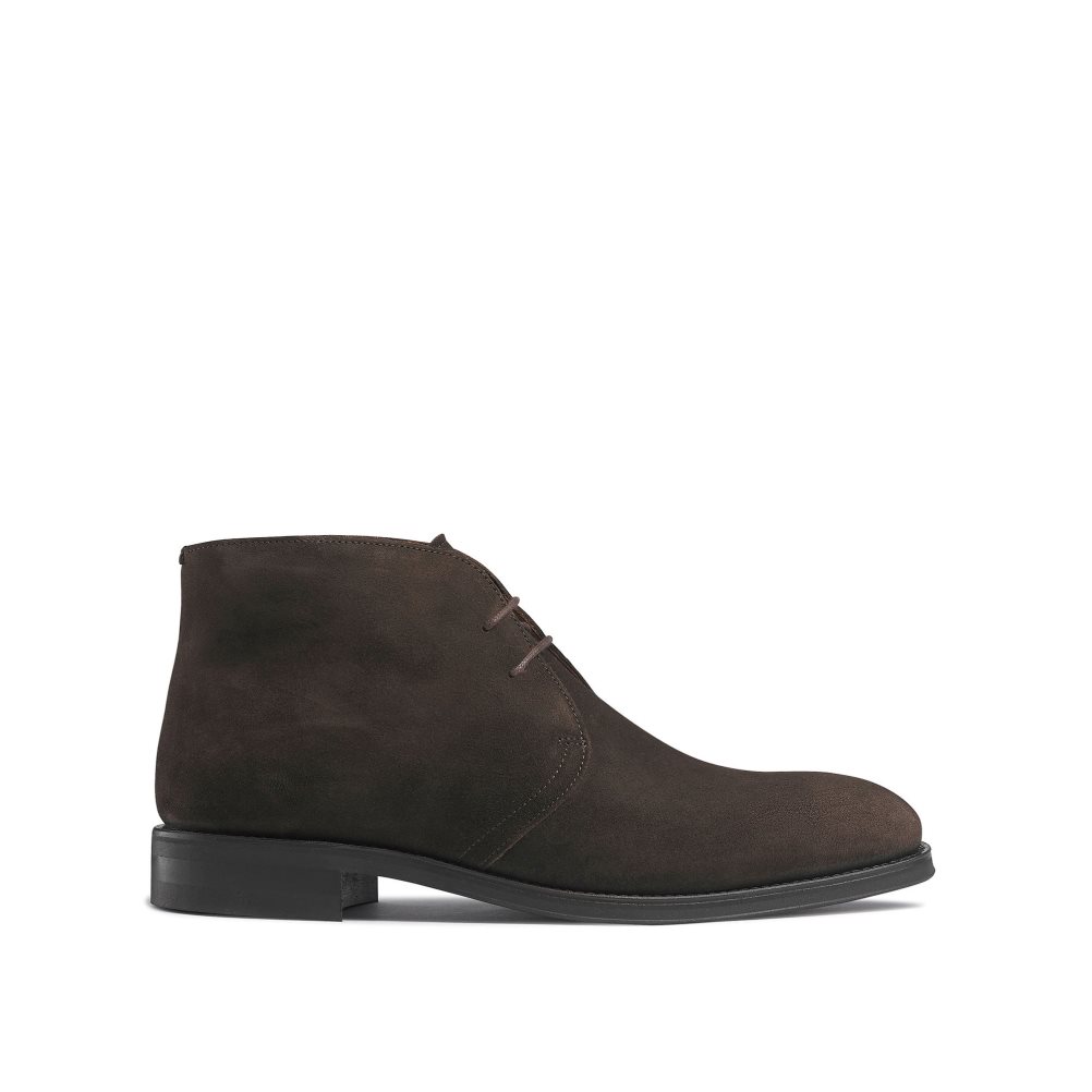 Férfi Russell And Bromley Jermyn Laced Sivatagi Csizma Csokoládé | 458069EMR