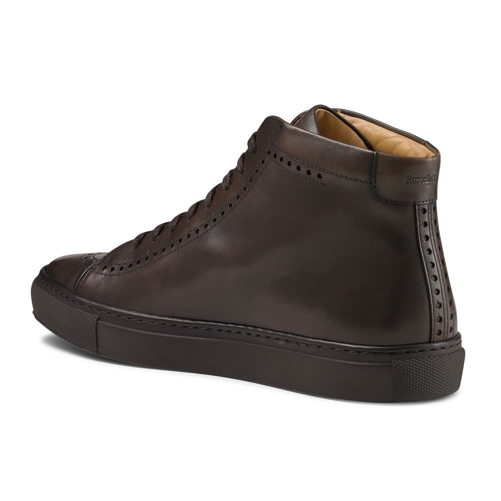 Férfi Russell And Bromley Legend Luxury High-top Tornacipő Csokoládé | 174263MIA