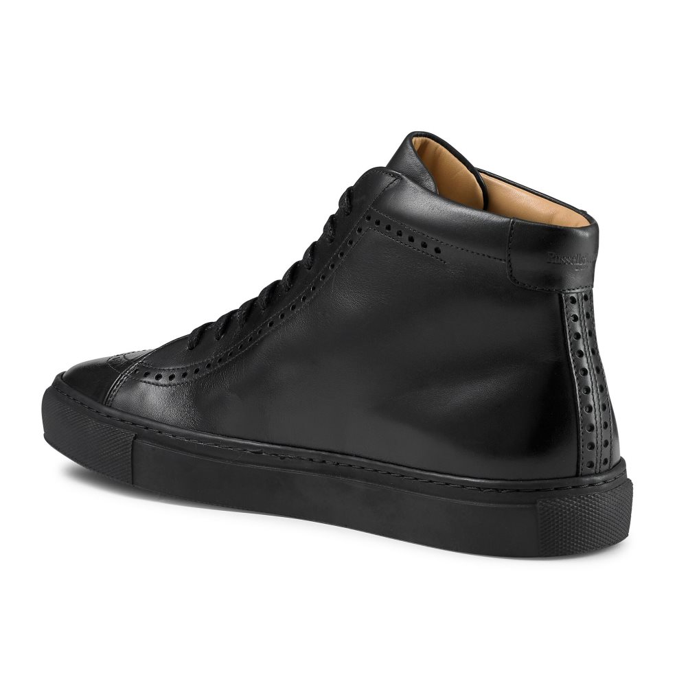 Férfi Russell And Bromley Legend Luxury High-top Tornacipő Fekete | 357184JIZ