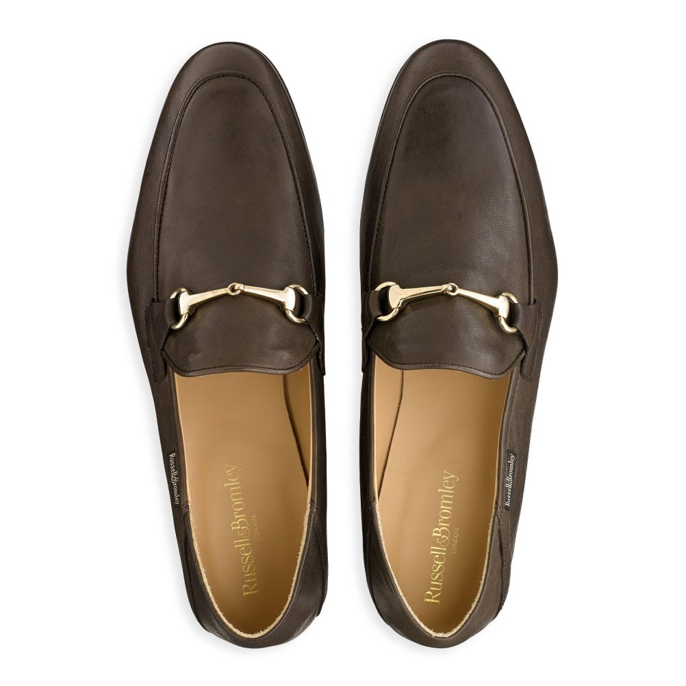 Férfi Russell And Bromley Loafer M Snaffle Ruha Cipő Csokoládé | 683419NPO