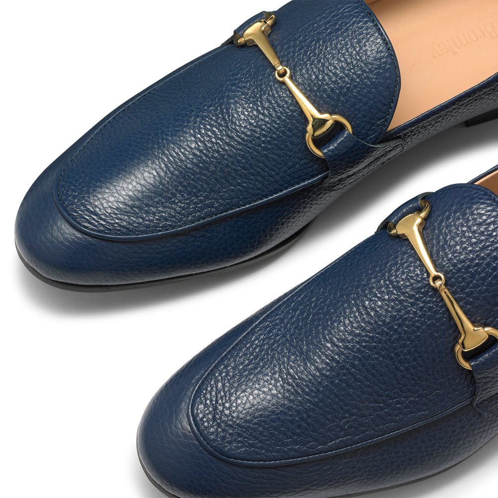 Férfi Russell And Bromley Loafer M Snaffle Ruha Cipő Sötétkék | 895107TZN