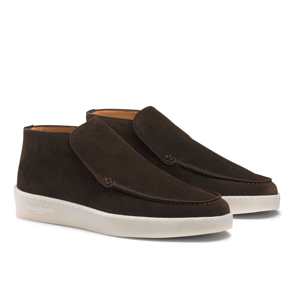 Férfi Russell And Bromley Monterey Slip On Chukka Csizma Csokoládé | 417865UAG