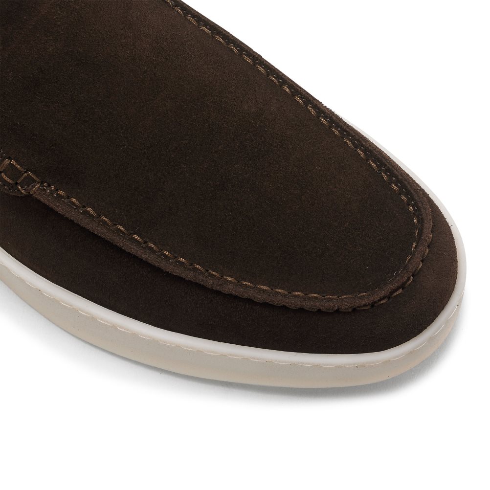 Férfi Russell And Bromley Monterey Slip On Chukka Csizma Csokoládé | 417865UAG