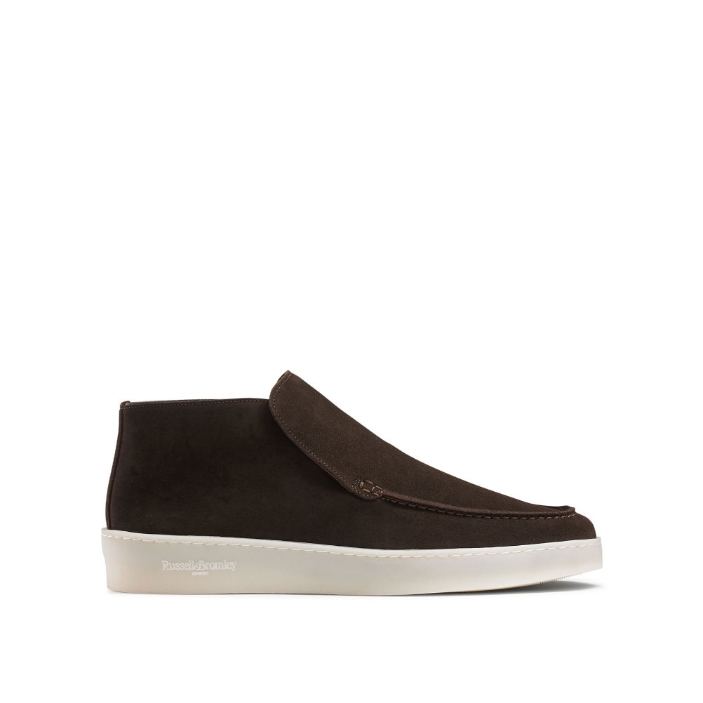 Férfi Russell And Bromley Monterey Slip On Chukka Csizma Csokoládé | 417865UAG