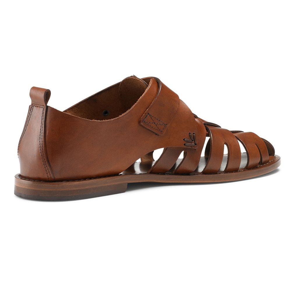 Férfi Russell And Bromley Neptune Buckled Fisherman Szandál Barna | 743125GEM