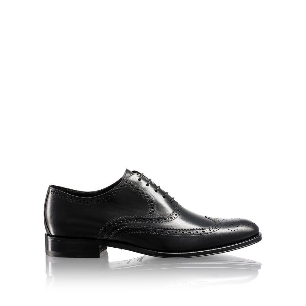 Férfi Russell And Bromley Oak Antiqued Brogue Oxford Ruha Cipő Fekete | 204367LUC