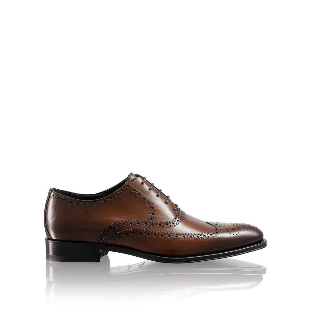 Férfi Russell And Bromley Oak Antiqued Brogue Oxford Ruha Cipő Sötétbarna | 423579RXY