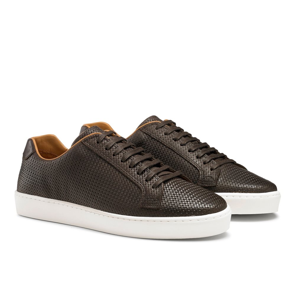 Férfi Russell And Bromley Park Run Low-top Tornacipő Csokoládé | 456190HZO