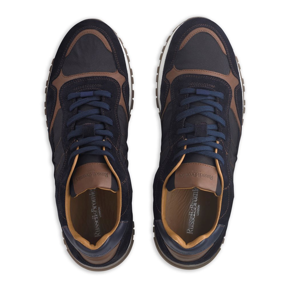 Férfi Russell And Bromley Rannoch Oxford Csipke Runner Tornacipő Fekete Sötétkék | 821903MVO