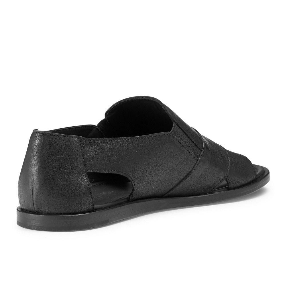 Férfi Russell And Bromley San Domino Open Toe Slip On Alkalmi Cipő Fekete | 285743KBH