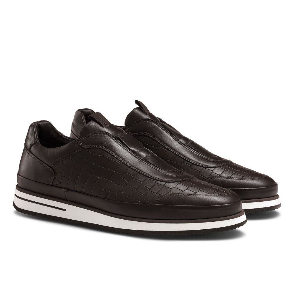 Férfi Russell And Bromley San Giusto Oxford Laceless Tornacipő Csokoládé | 846159WKQ