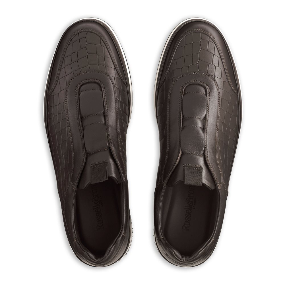 Férfi Russell And Bromley San Giusto Oxford Laceless Tornacipő Csokoládé | 846159WKQ