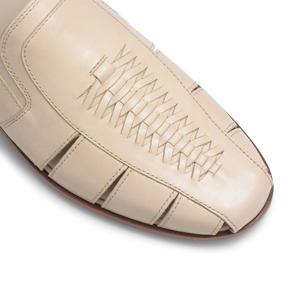 Férfi Russell And Bromley Southend Weave Detail Slip On Alkalmi Cipő Bézs | 427915TQS