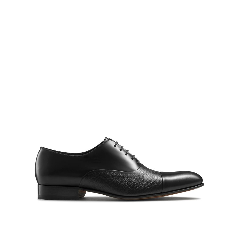 Férfi Russell And Bromley Stratus Toe Cap Oxford Ruha Cipő Fekete | 509671EMC