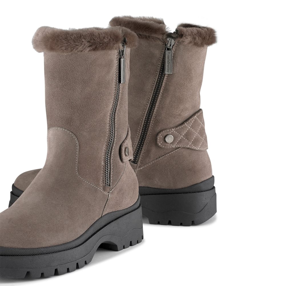 Női Russell And Bromley Arctic Shearling Bélelt Stomper Bokacsizma Barna | 014532MZS