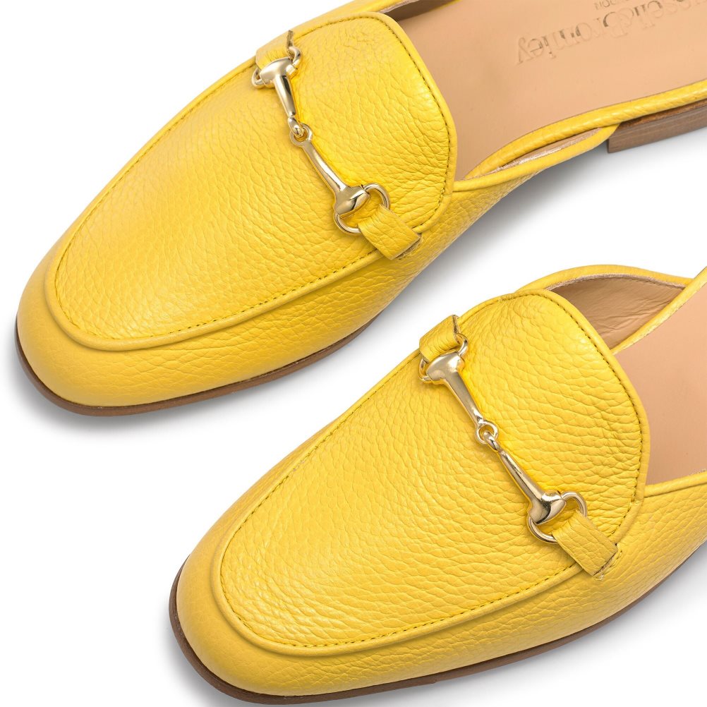 Női Russell And Bromley Backless Loafer Cipő Sárga | 938260WXQ