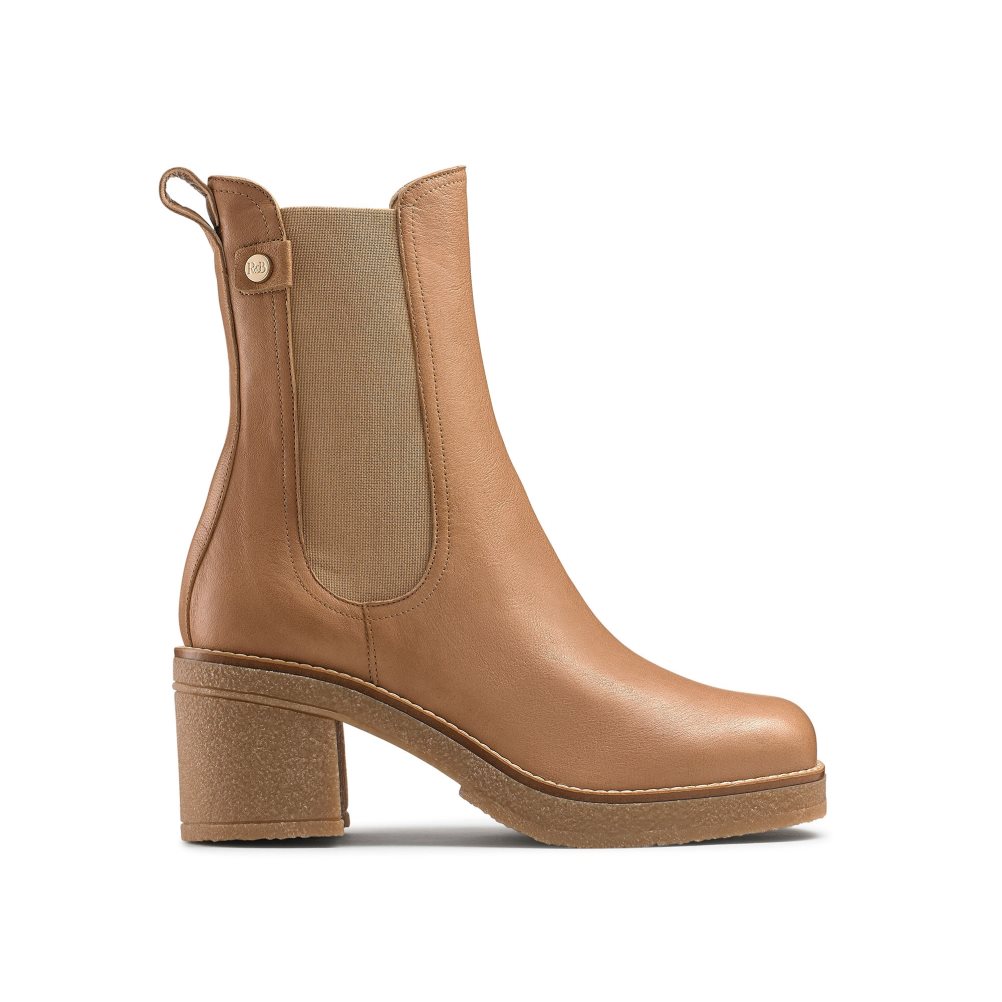 Női Russell And Bromley Bootcut Crepe Sole Chelsea Csizma Barna | 921587ANR