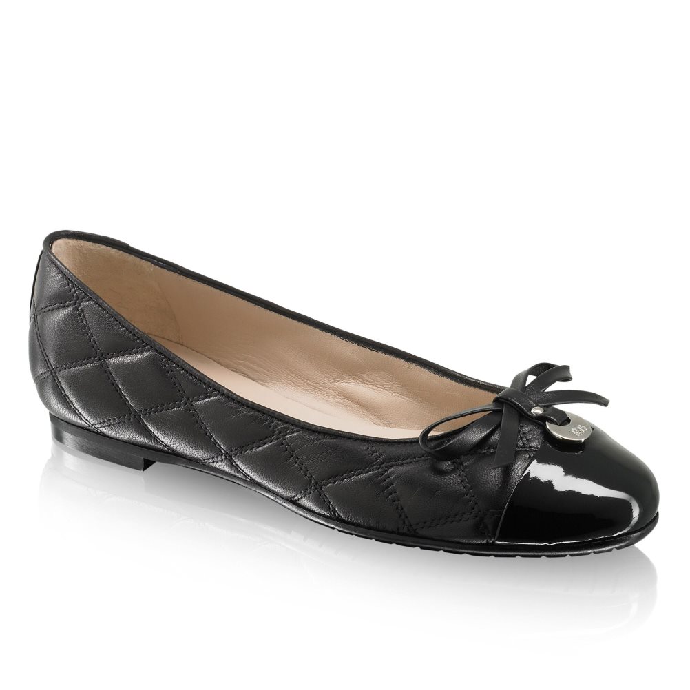 Női Russell And Bromley Charming Quilted Balerina Cipő Fekete | 478356CAQ