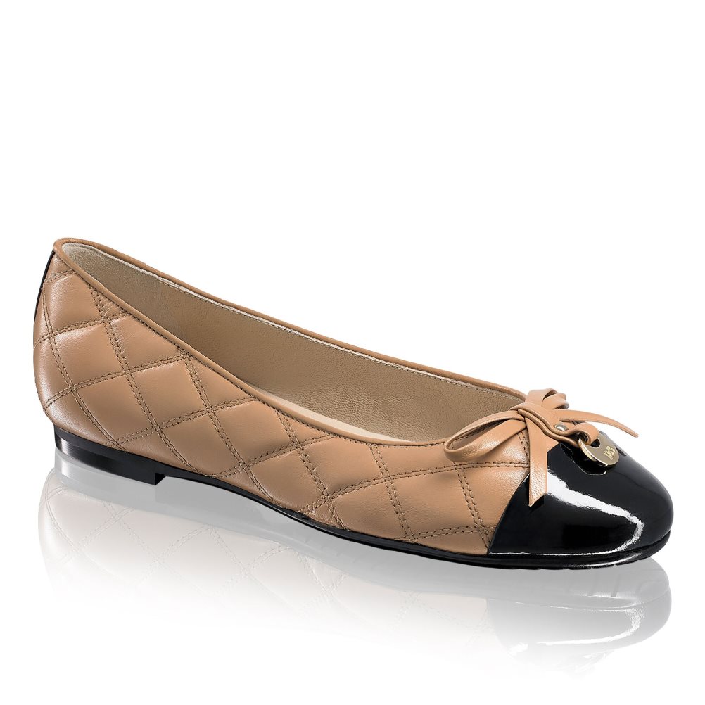 Női Russell And Bromley Charming Quilted Balerina Cipő Barna | 921430QKO