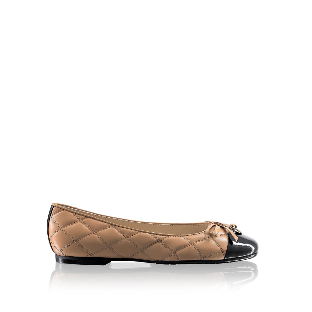 Női Russell And Bromley Charming Quilted Balerina Cipő Barna | 921430QKO