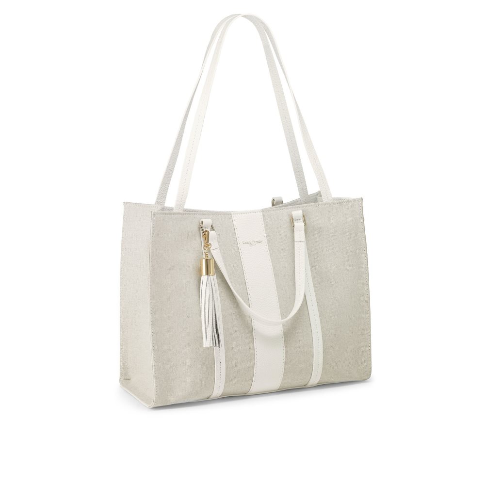 Női Russell And Bromley Clarity Eco Boxy Shopper Hordtáskák Fehér | 846712XJE