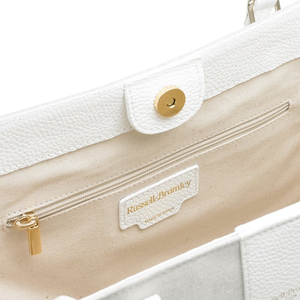 Női Russell And Bromley Clarity Eco Boxy Shopper Hordtáskák Fehér | 846712XJE