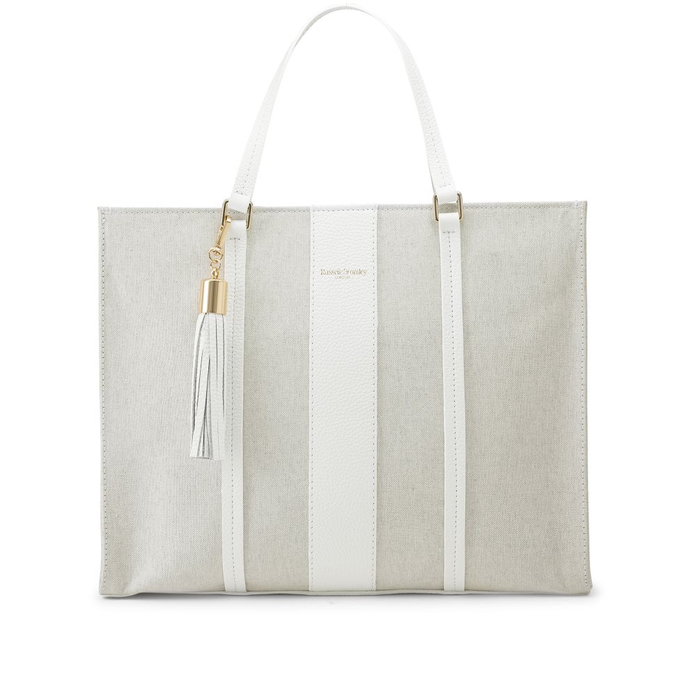 Női Russell And Bromley Clarity Eco Boxy Shopper Hordtáskák Fehér | 846712XJE