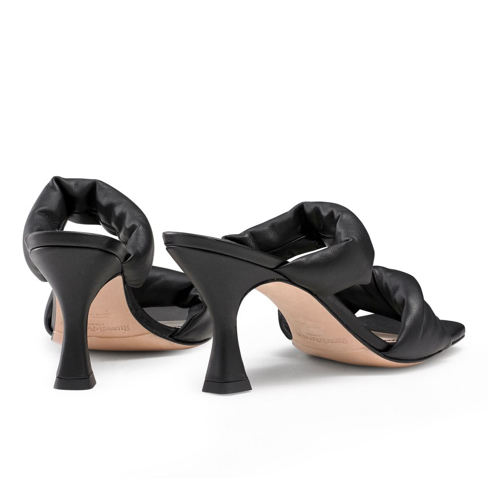 Női Russell And Bromley Cocktail Puff Pántos Mule Cipő Fekete | 487532GYZ