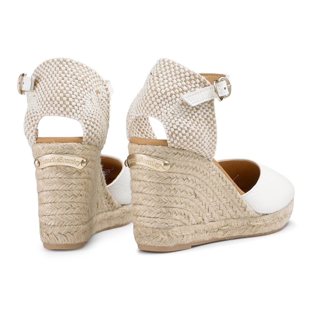 Női Russell And Bromley Coco-hi Espadrille Éktalpú Cipő Fehér | 870915QNW