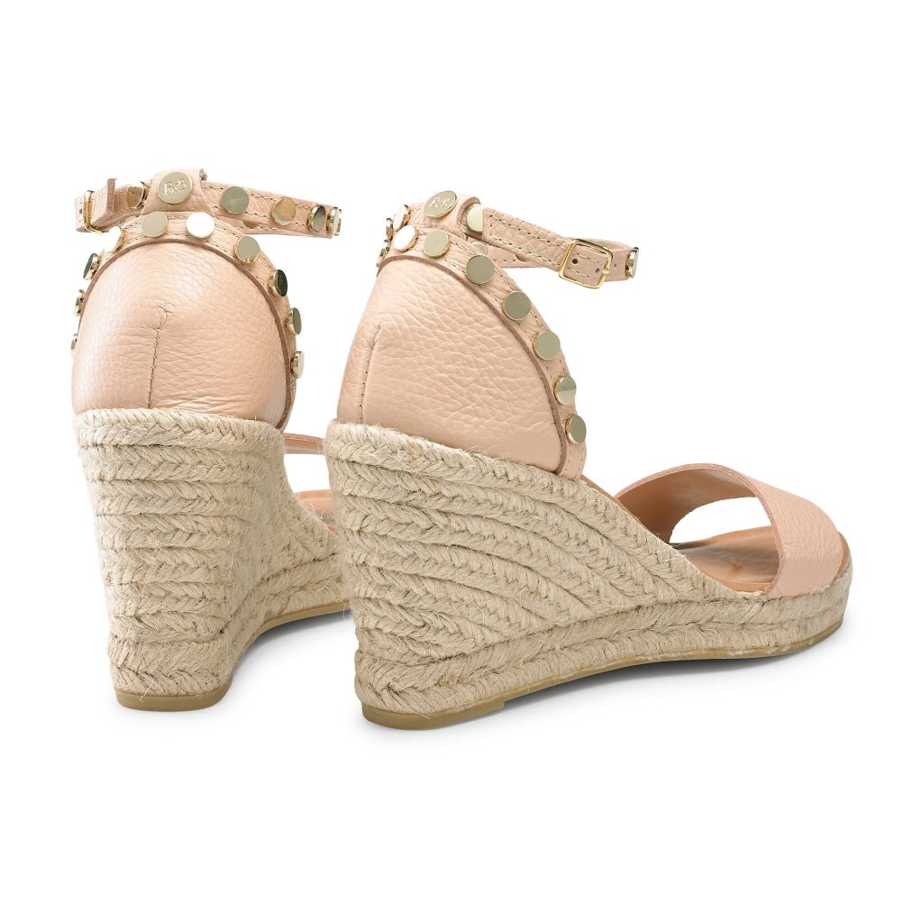 Női Russell And Bromley Coin Spin Stud Espadrille Éktalpú Cipő Rózsaszín | 215376RAF