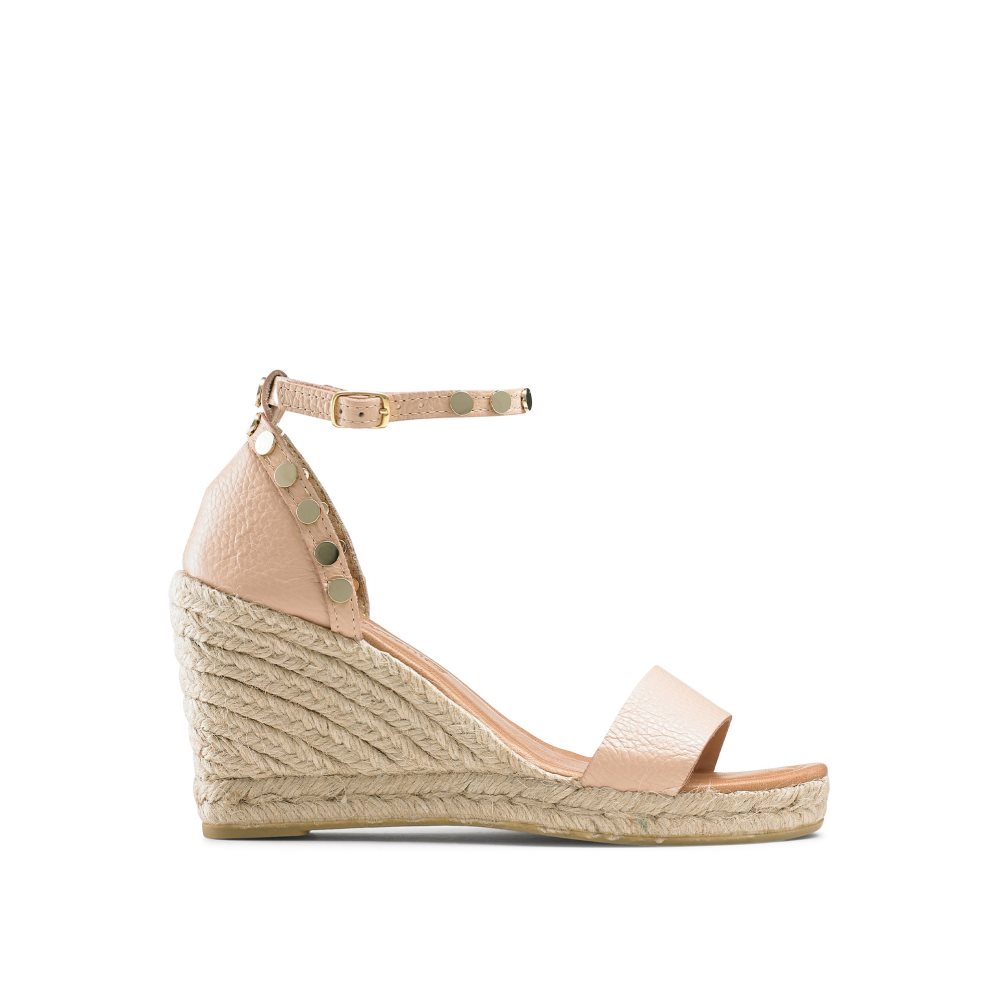 Női Russell And Bromley Coin Spin Stud Espadrille Éktalpú Cipő Rózsaszín | 215376RAF