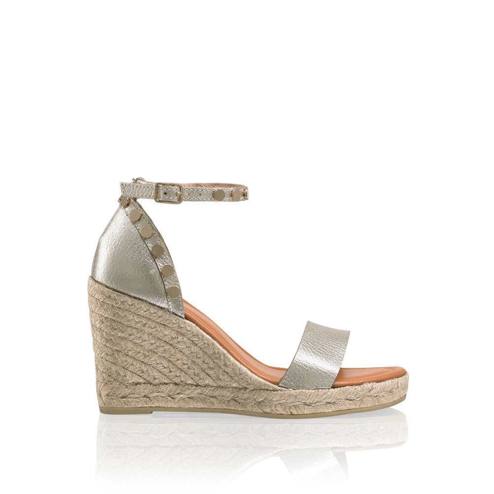 Női Russell And Bromley Coin Spin Stud Espadrille Éktalpú Cipő Arany | 792316GHE