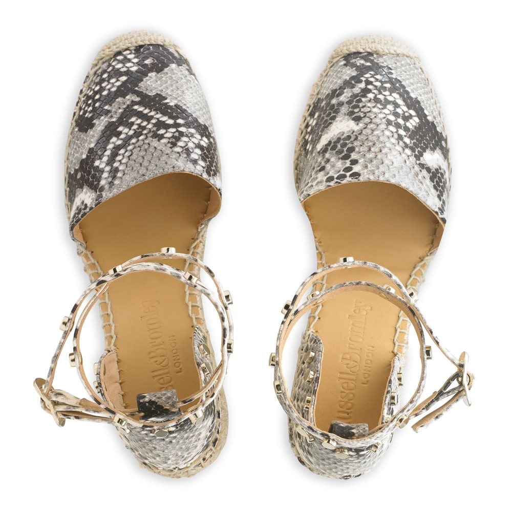 Női Russell And Bromley Coinwraphi Espadrille Éktalpú Cipő Kígyóbőr | 864175SRM